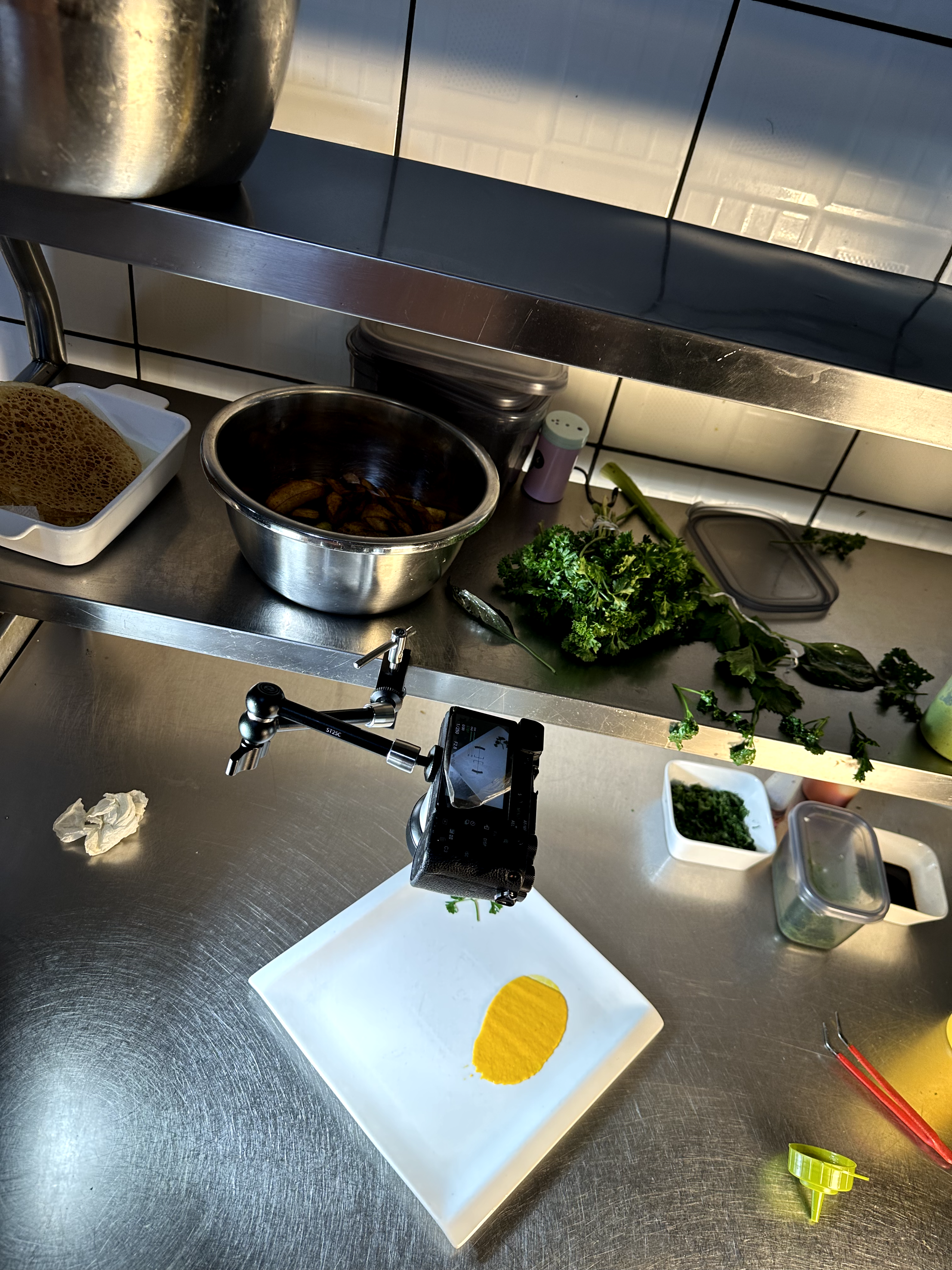 Dans les coulisses · Tournage culinaire